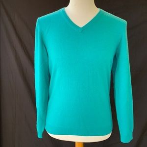 Massimo Dutti 100% Cashmere Dark Teal Sweater